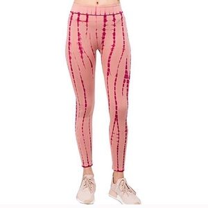 80s inspired Pink Tie Dye High Waisted Leggings